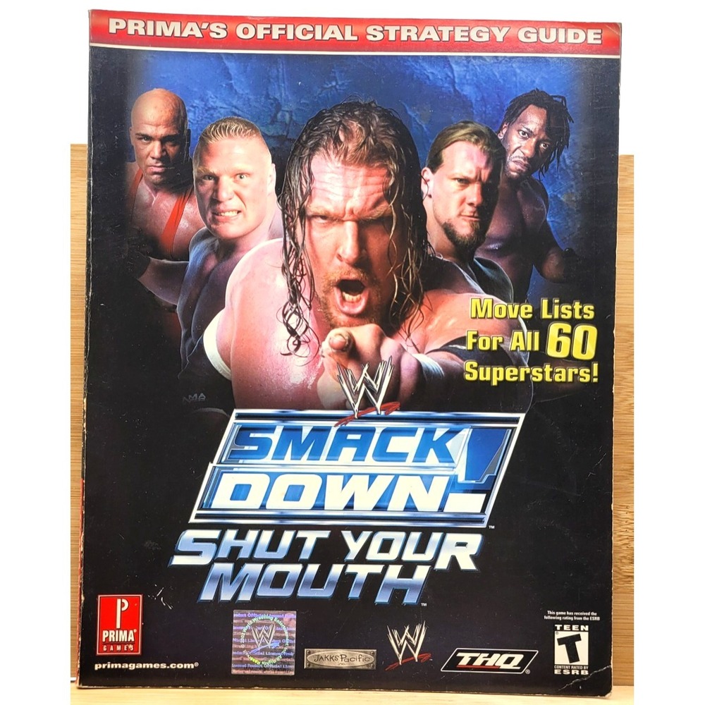WWE Smackdown! Shut Your‎ Mouth PS2 Prima's Official Strategy Guide Book 2002